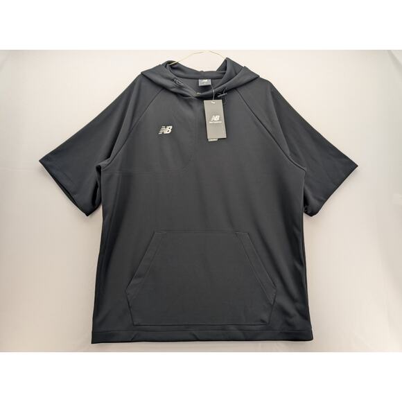 NWT New Balance SS Fleece BP Hoodie in Black size Medium - Picture 2 of 6